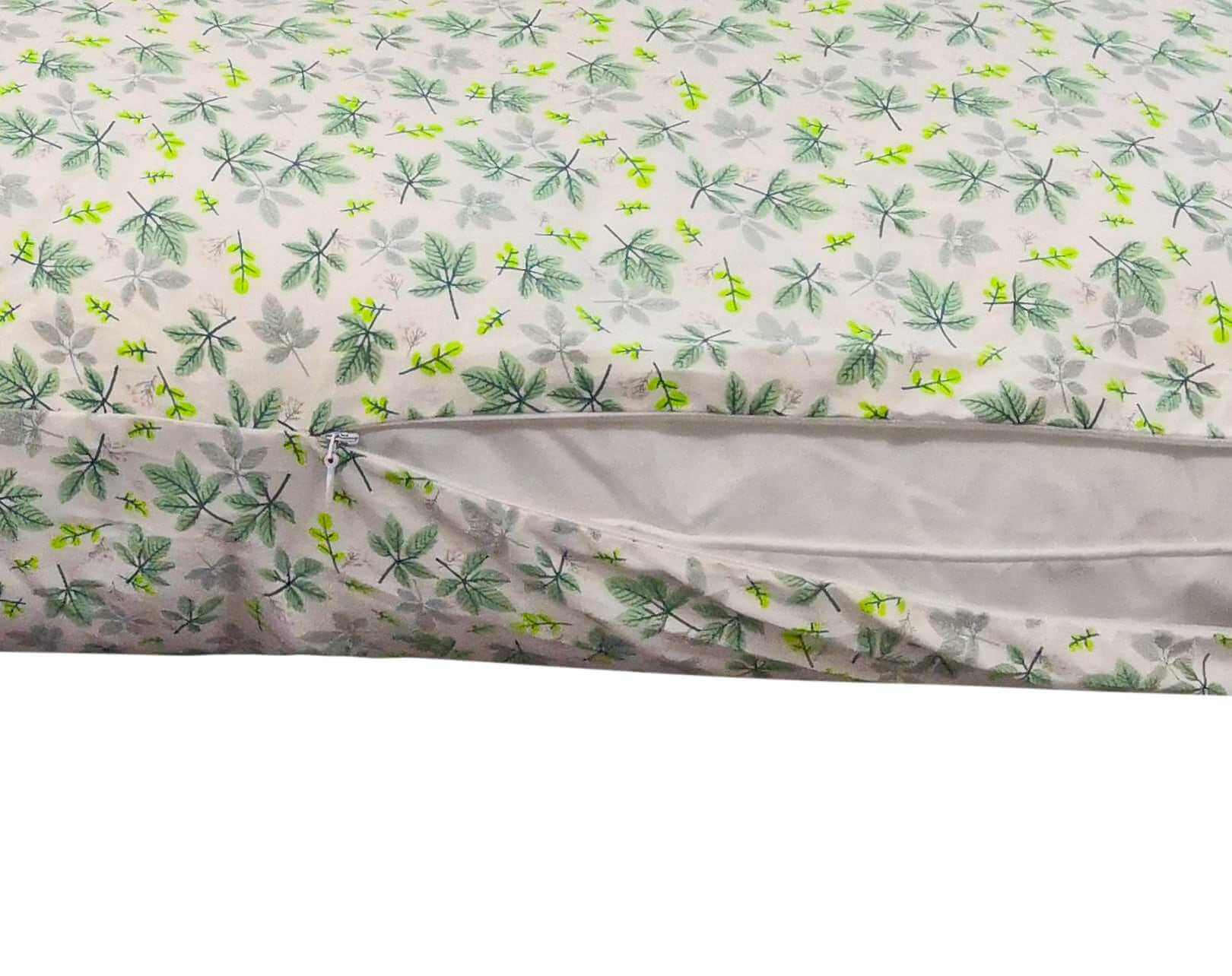 J Shaped Body Pillow – Full - Body Comfort for Pregnancy & Sleep (Green Leaves) | Sanggolcomfort