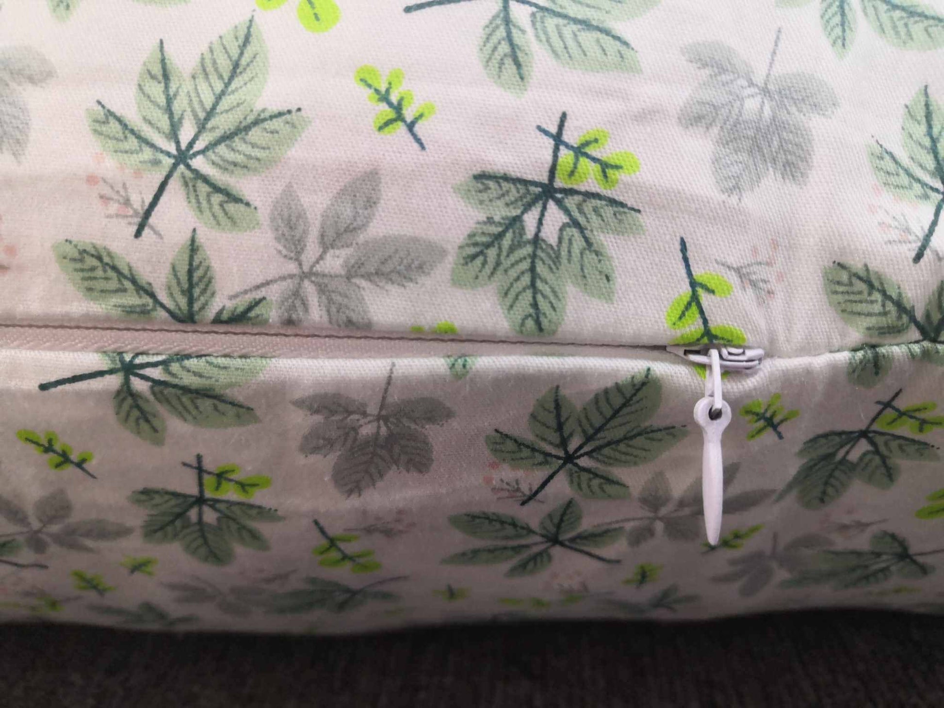 J Shaped Body Pillow – Full - Body Comfort for Pregnancy & Sleep (Green Leaves) | Sanggolcomfort