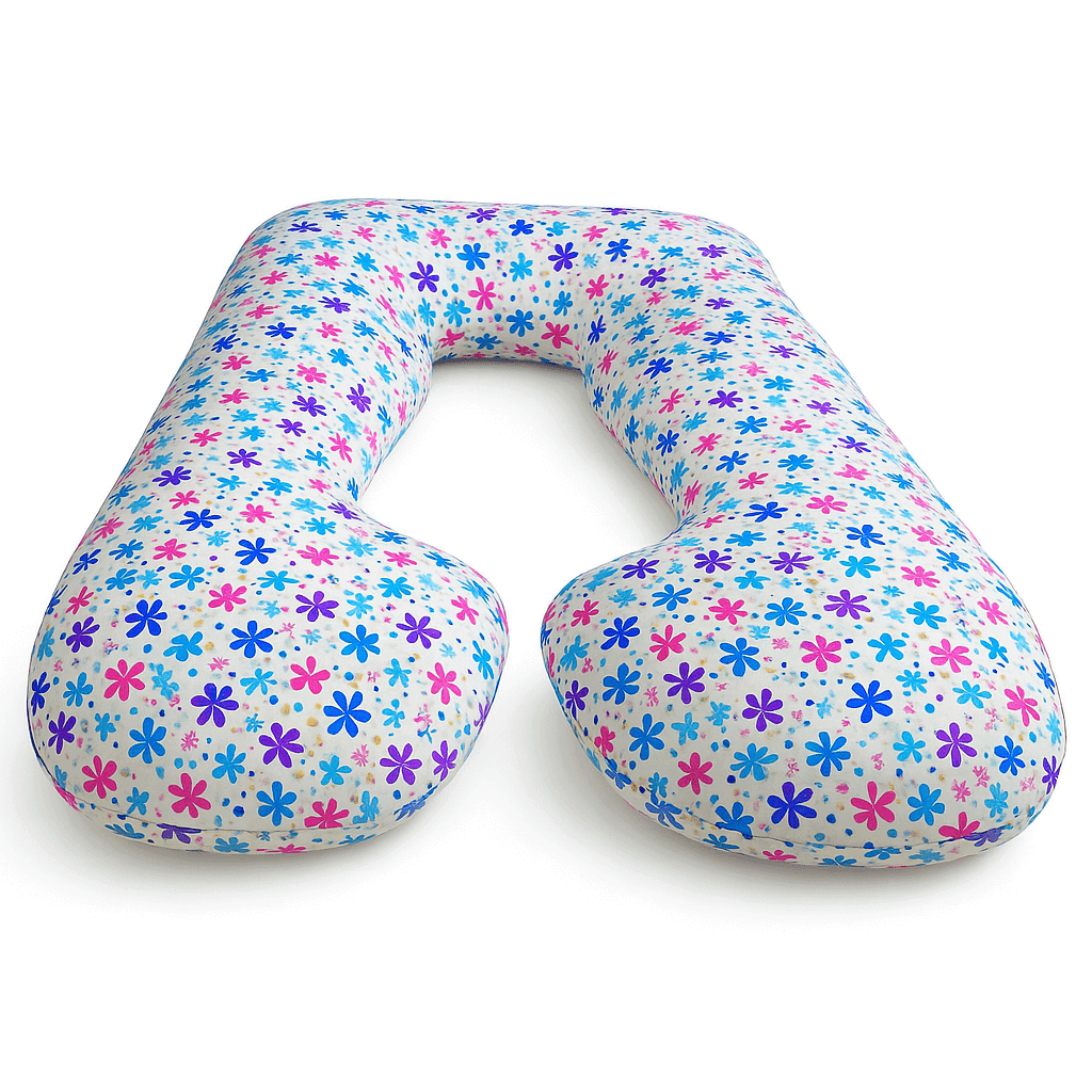 U Shaped Pregnancy Pillow – Full Body Support in Pink & Daisies | Sanggolcomfort