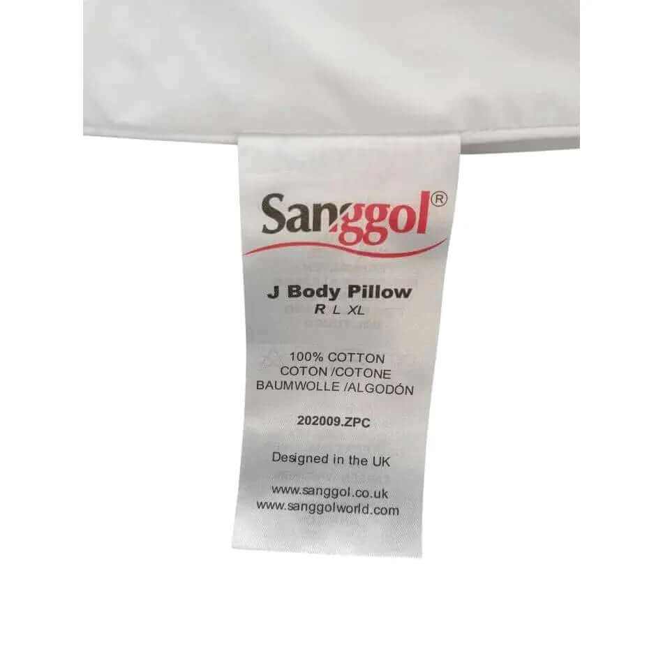J Shaped Body Pillow with Carry Case - White - Shop now at Sanggolcomfort