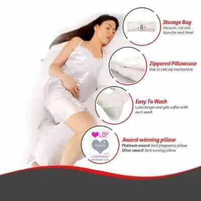 U Shaped Body Pillow with Cover and Pillowcase - Shop now at Sanggolcomfort