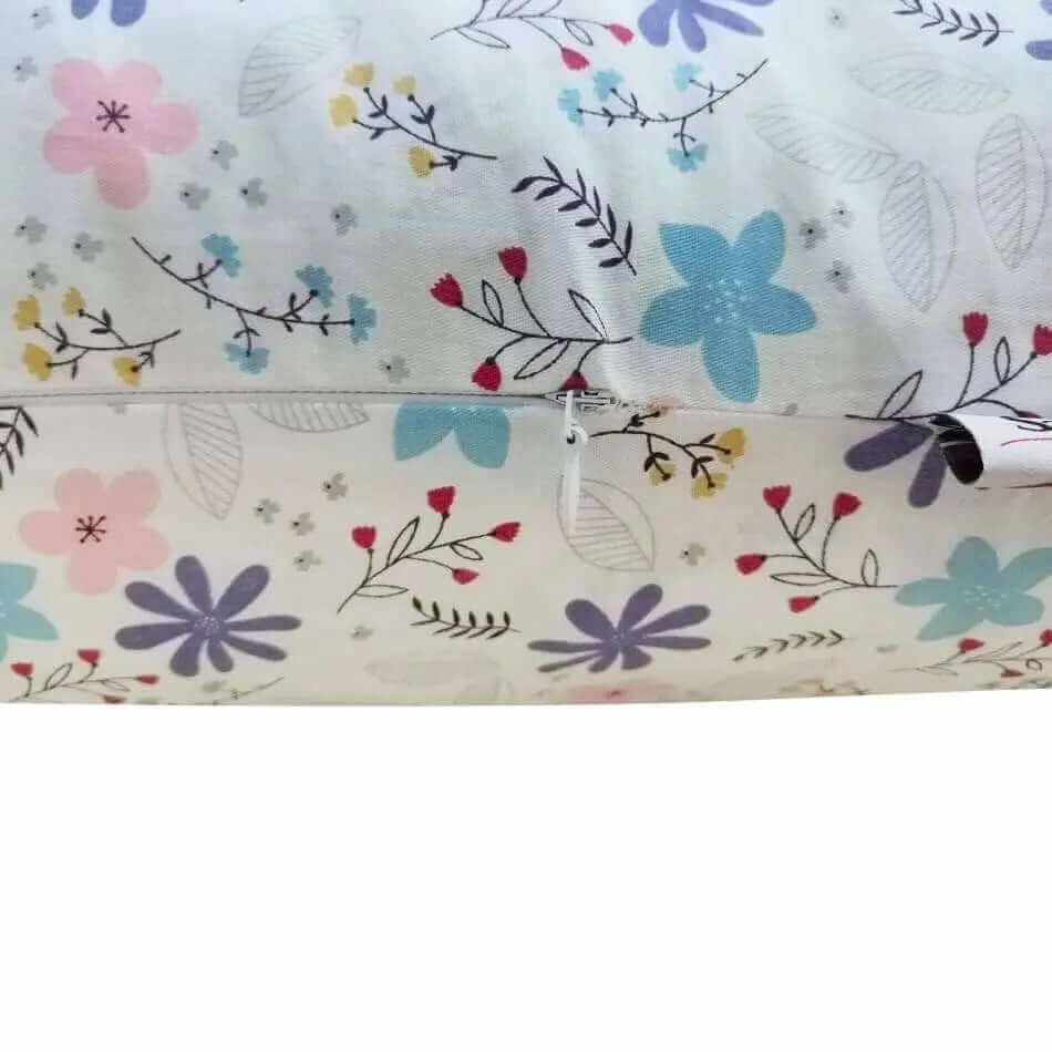 U Shaped Full Body Pillow with Extra Case and a Bag - Pink Daisies - Shop now at Sanggolcomfort