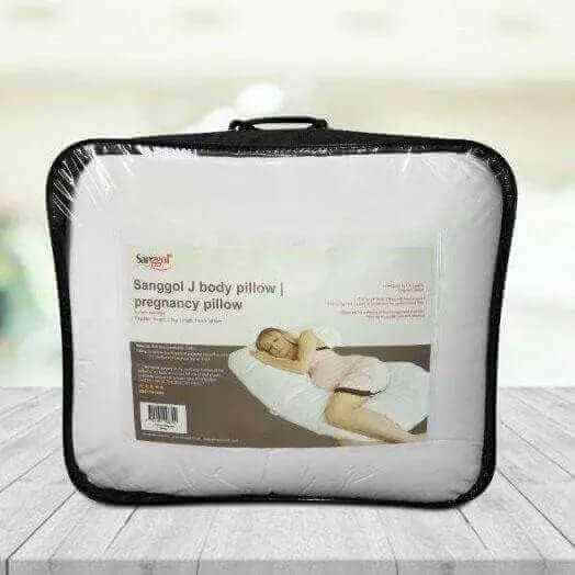 J Shaped Body Pillow for Pregnancy & Sleep – Pink & Daisies | Sanggolcomfort