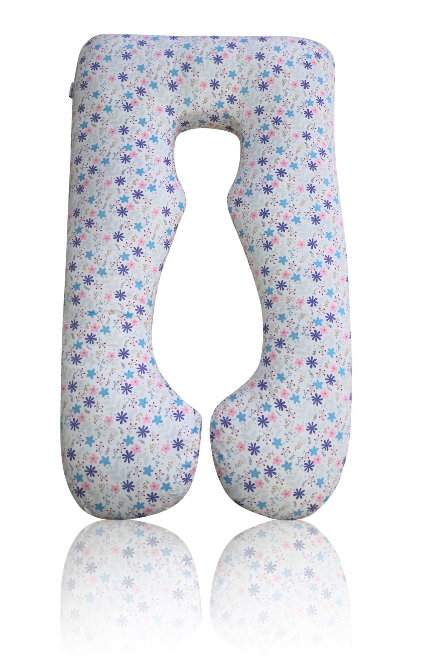 U Shaped Full Body Pillow and Pregnancy Pillow  - Pink n Daisies