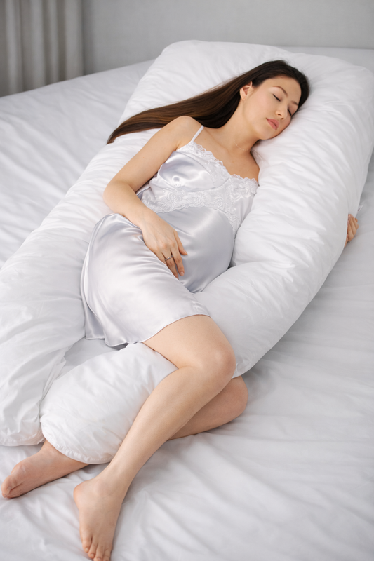 U-Shaped Pregnancy Pillow – Full Body Sleep Support + Pillowcase
