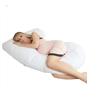 J - Shaped Body Pillow – Contour Sleep Support with White Pillowcase | Sanggolcomfort