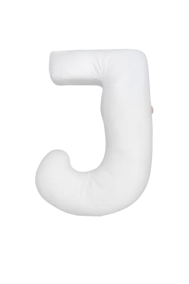 J Shaped Body Pillow – White with Carry Case for Pregnancy, Sleep & Relaxation