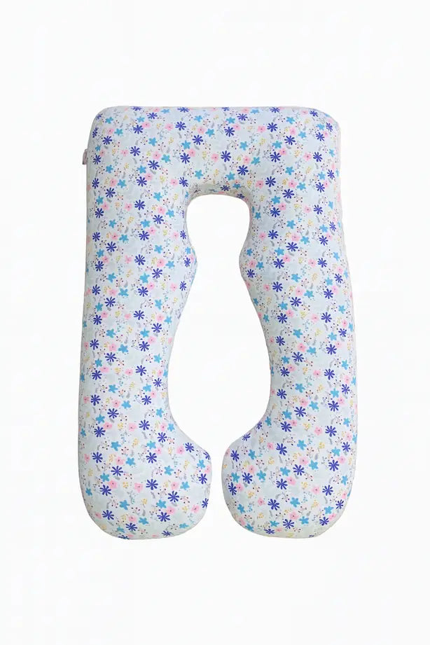 U-shaped pillow with floral pattern on a white background | Sanggol
