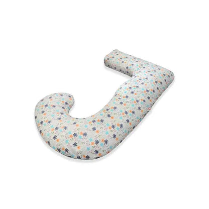 J Shaped Body Pillow and Sleeping Support - Peaches 'n' Daisies -  Shop now at Sanggolcomfort