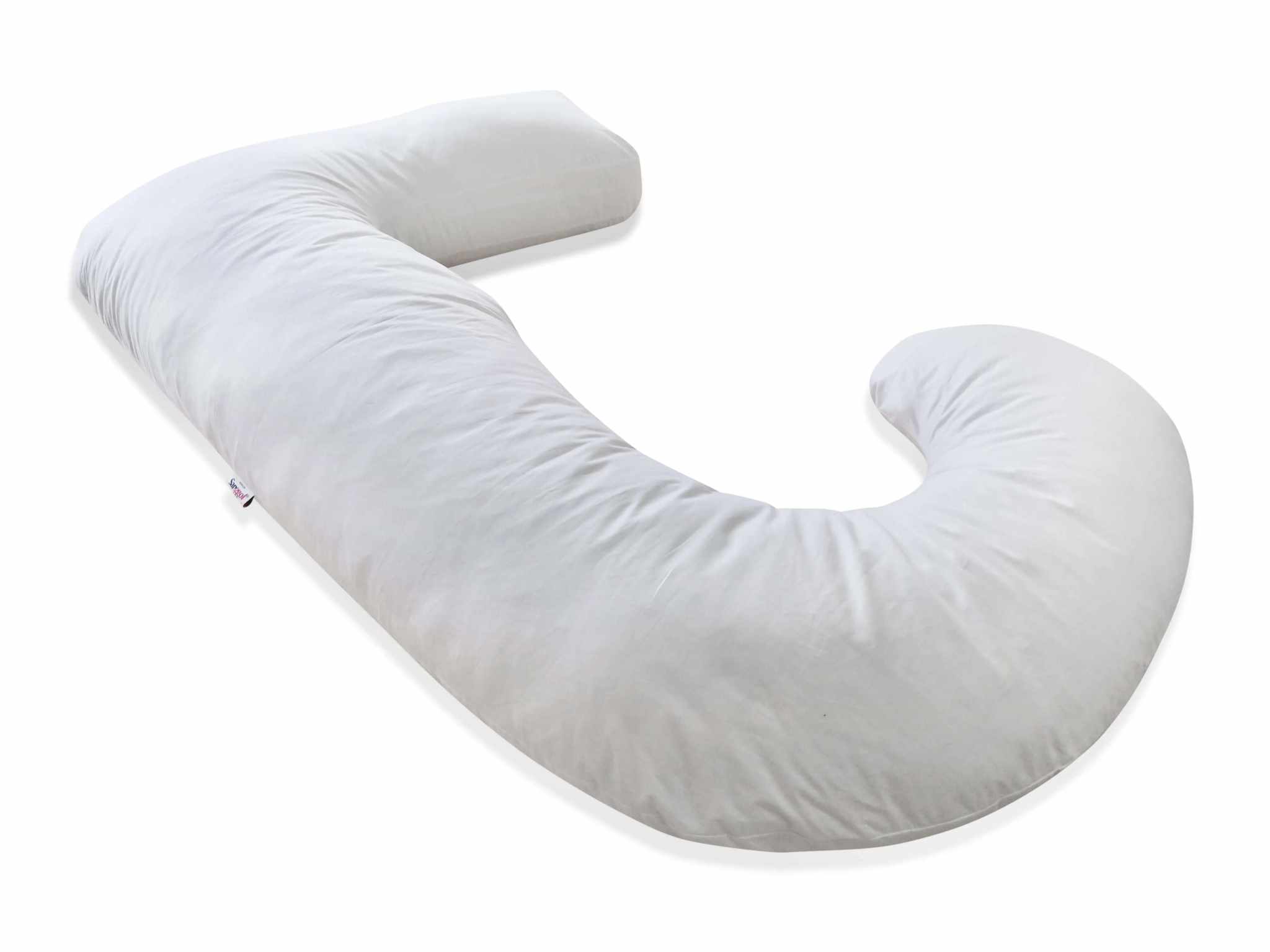 J shaped neck outlet pillow