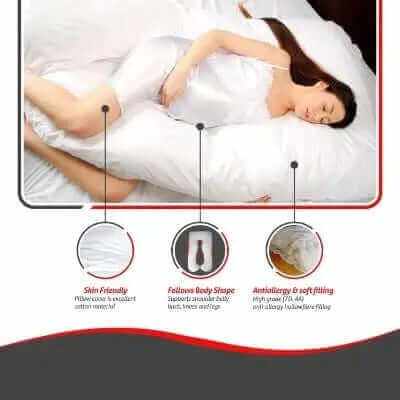 U Shaped Body Pillow with Cover and Pillowcase -  Shop now at Sanggolcomfort
