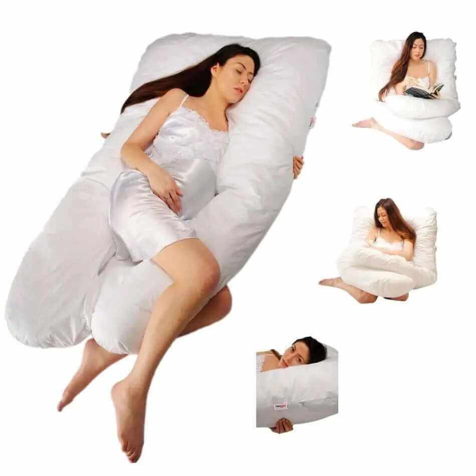 U Shaped Full Body Pillow with Carry Case - Premium Body Pillow | Pregnancy Pillows. Shop now at Sanggolcomfort