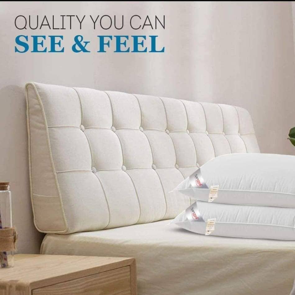 Sanggol Duck Down & Feather Mix Pillows - Hotel Quality Pillows for back & side Sleepers, | Sanggol®