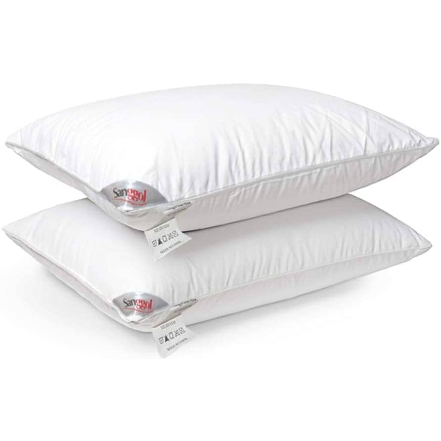 Sanggol Duck Down & Feather Mix Pillows - Hotel Quality Pillows for back & side Sleepers, | Sanggol®
