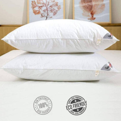 Sanggol Duck Down & Feather Mix Pillows - Hotel Quality Pillows for back & side Sleepers, | Sanggol®